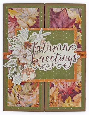 Graphic 45 Card Class Series Vol 6 2024 - Autumn Greetings – Floating Gatefold Card Set