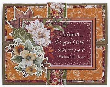 Graphic 45 Card Class Series Vol 6 2024 - Autumn Greetings – Floating Gatefold Card Set