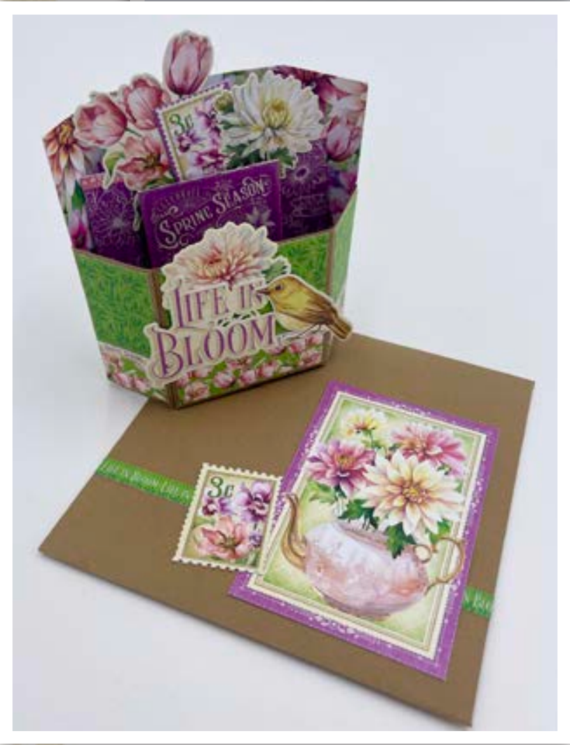 Graphic 45 Card Class Series Vol 8 2024 - Season to Celebrate Bouquet Pop-up Card Set