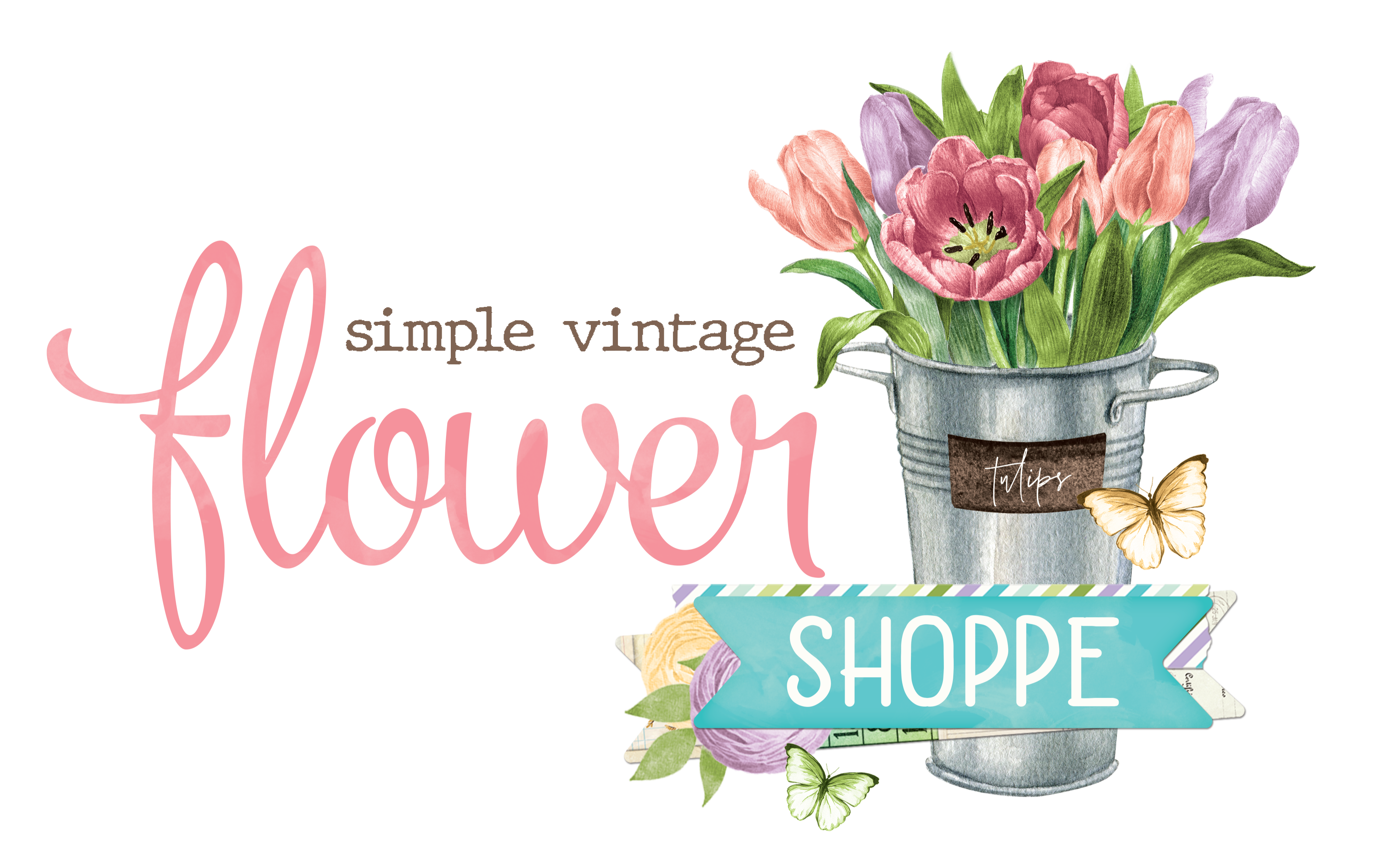 Simple Vintage Flower Shoppe 6x8 Flipbook Kit